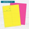 PrintWorks Neon Labels 2″ x 4″ – 200 Colored Address Labels (20 Sheets) – Fluorescent Pink, Orange, Green, & Yellow Colored Stickers for Labeling – Made in The USA – Printer Compatible (00671)