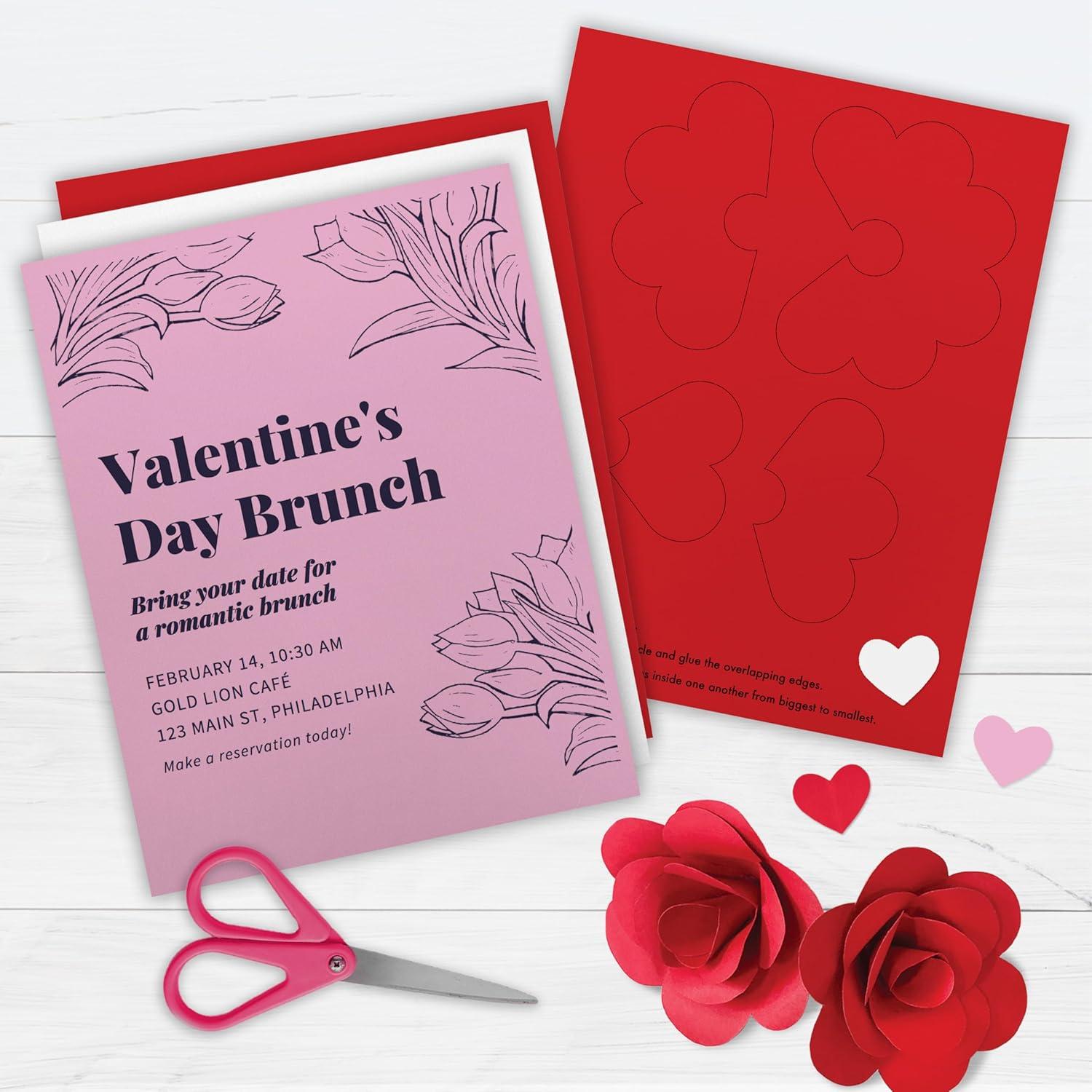 imagePrintWorks Valentine Cardstock 85quot x 11quot  50 Sheets  3 Assorted Colors Red Pink ampamp White  Ideal for School ampamp Craft Projects  67 lb147 gsm ampamp 65 lb176 gsm  Made in the USA 00652