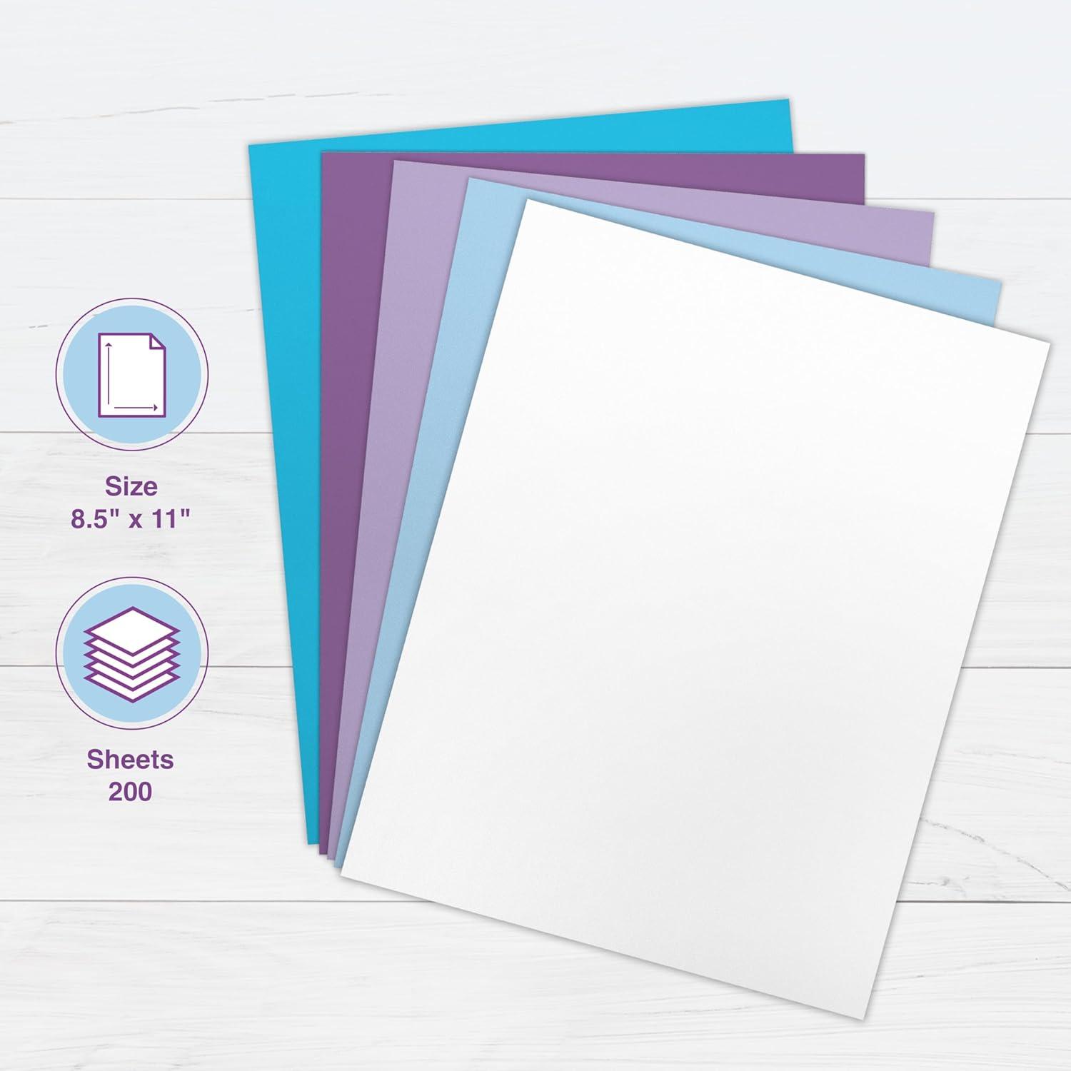 imagePrintWorks Winter Wonderland Cardstock 85quot x 11quot  200 Sheets  5 Assorted Winter Card Stock Colors  Ideal for School ampamp Craft Projects  67 lb147 gsm ampamp 65 lb176 gsm  Made in the USA 00599