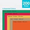 PrintWorks Autumn Cardstock 8.5″ x 11″ – 200 Sheets – 5 Assorted Fall Cardstock Colors – Ideal for School & Craft Projects – 67 lb/147 gsm & 65 lb/176 gsm – Made in the USA (00598)
