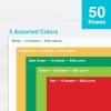 PrintWorks Holiday Hum-Bug Cardstock 8.5″ x 11″ – 50 Sheets – 5 Christmas Cardstock Colors – Ideal for School & Craft Projects – 67 lb/147 gsm & 65 lb/176 gsm – Made in the USA (00667)