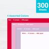 PrintWorks Valentine Paper 8.5″ x 11″ – 300 Sheets – 4 Colors (Red, Pink, White, & Orchid) – Ideal for School & Craft Projects – Made in The USA – 20 lb/75 GSM, 24 lb/89 GSM, 28 lb/105 GSM (00585)