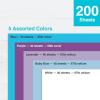PrintWorks Winter Wonderland Cardstock 8.5″ x 11″ – 200 Sheets – 5 Assorted Winter Card Stock Colors – Ideal for School & Craft Projects – 67 lb/147 gsm & 65 lb/176 gsm – Made in the USA (00599)
