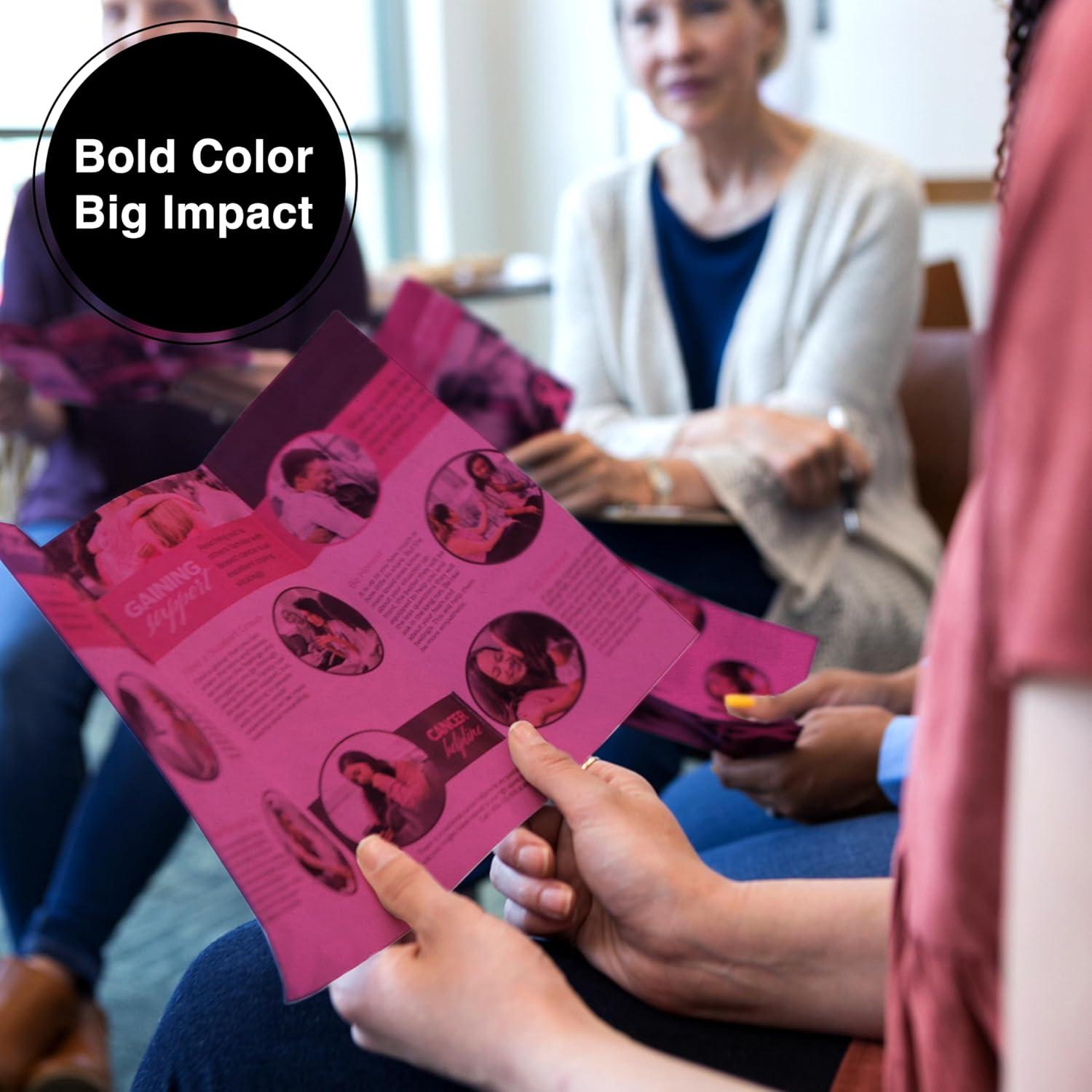 imagePrintWorks Bright Red Colored Cardstock 85 x 11  65 lb176 gsm  250 Sheets  Made in the USA  FSC Certified  AcidFree ampamp FadeResistant  Printer ampamp Cut Machine Compatible 00117Fuchsia Pink
