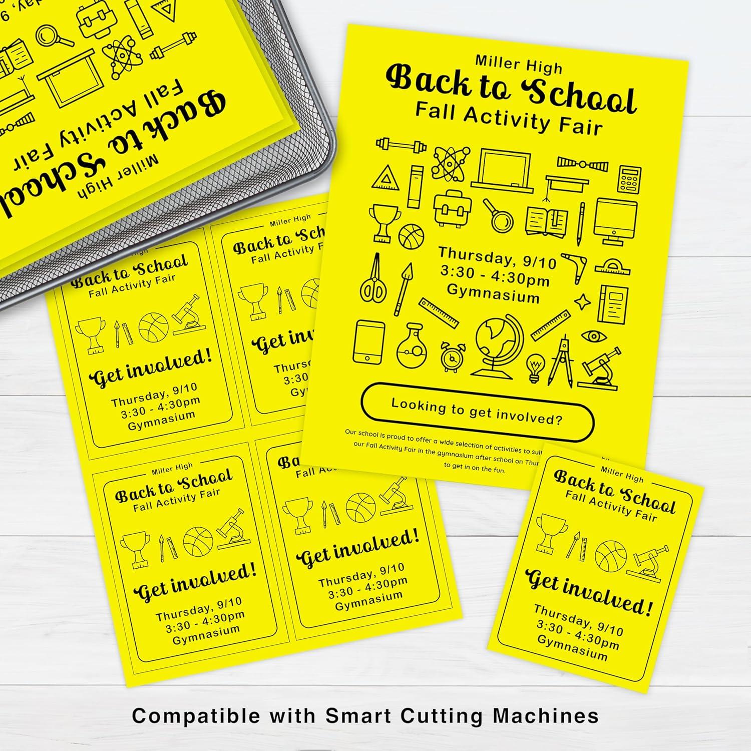 imagePrintWorks Bright Red Colored Cardstock 85 x 11  65 lb176 gsm  250 Sheets  Made in the USA  FSC Certified  AcidFree ampamp FadeResistant  Printer ampamp Cut Machine Compatible 00117Lemon Yellow