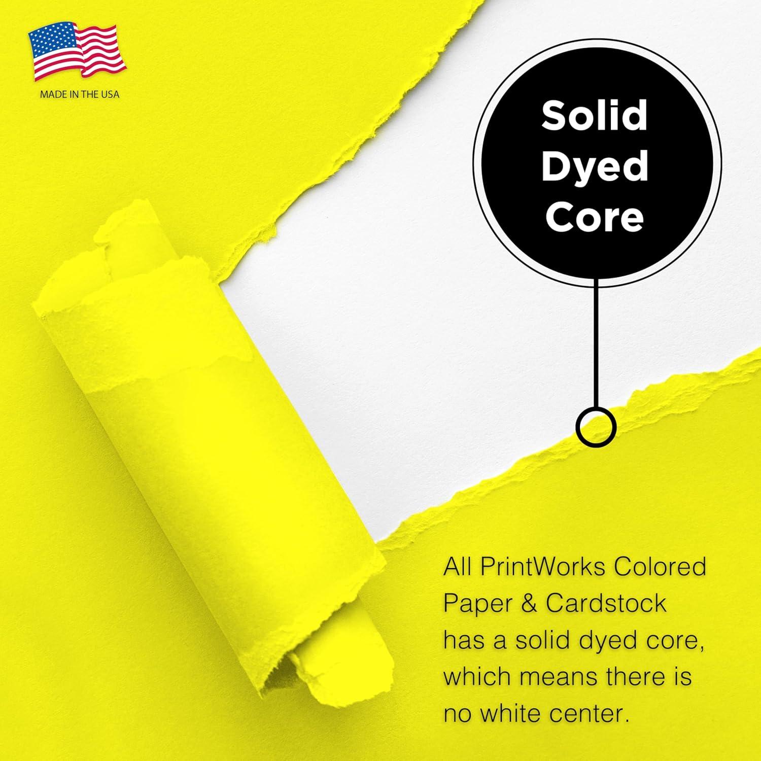 imagePrintWorks Bright Red Colored Cardstock 85 x 11  65 lb176 gsm  250 Sheets  Made in the USA  FSC Certified  AcidFree ampamp FadeResistant  Printer ampamp Cut Machine Compatible 00117Lemon Yellow
