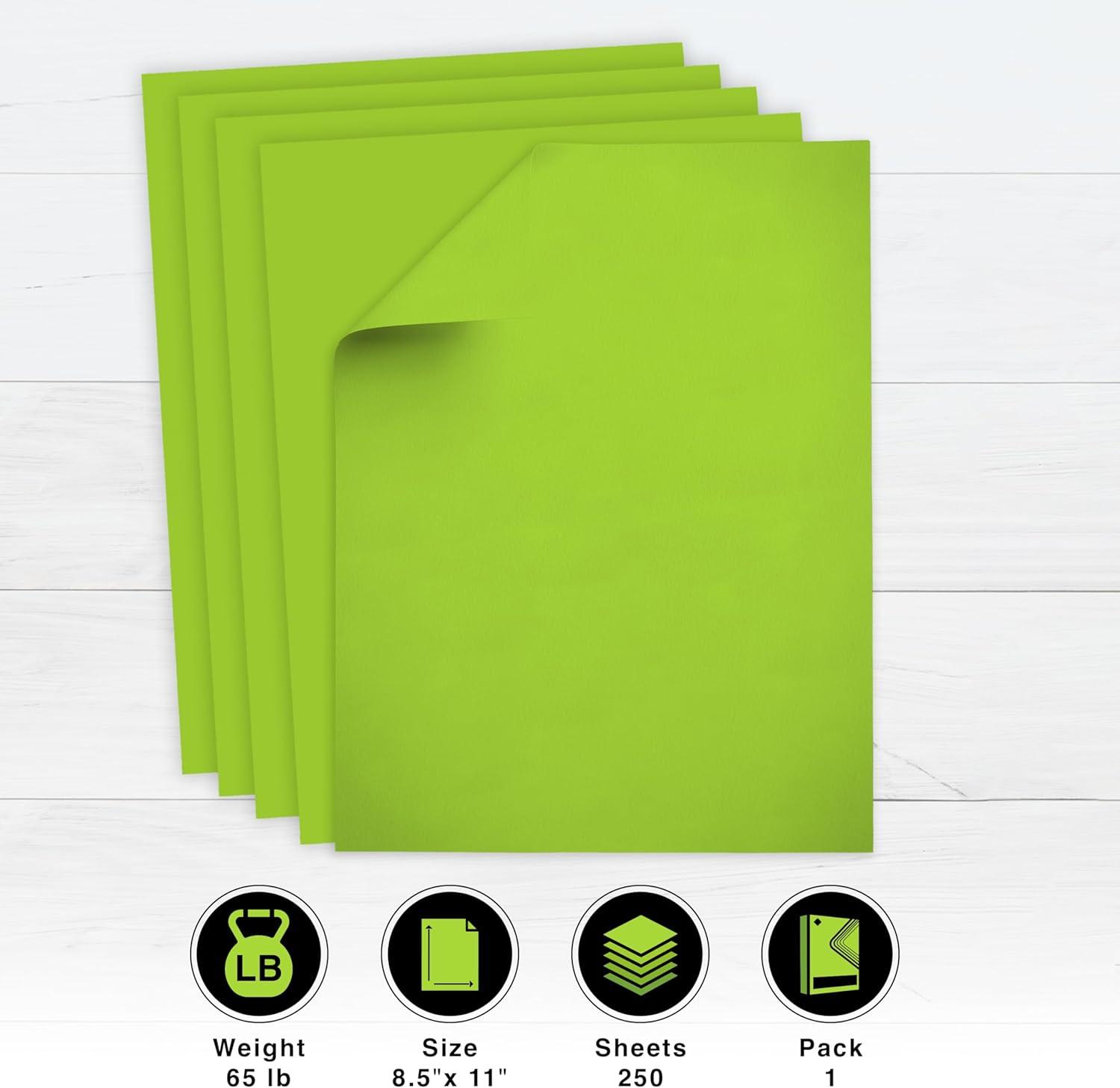 imagePrintWorks Bright Red Colored Cardstock 85 x 11  65 lb176 gsm  250 Sheets  Made in the USA  FSC Certified  AcidFree ampamp FadeResistant  Printer ampamp Cut Machine Compatible 00117Emerald Green