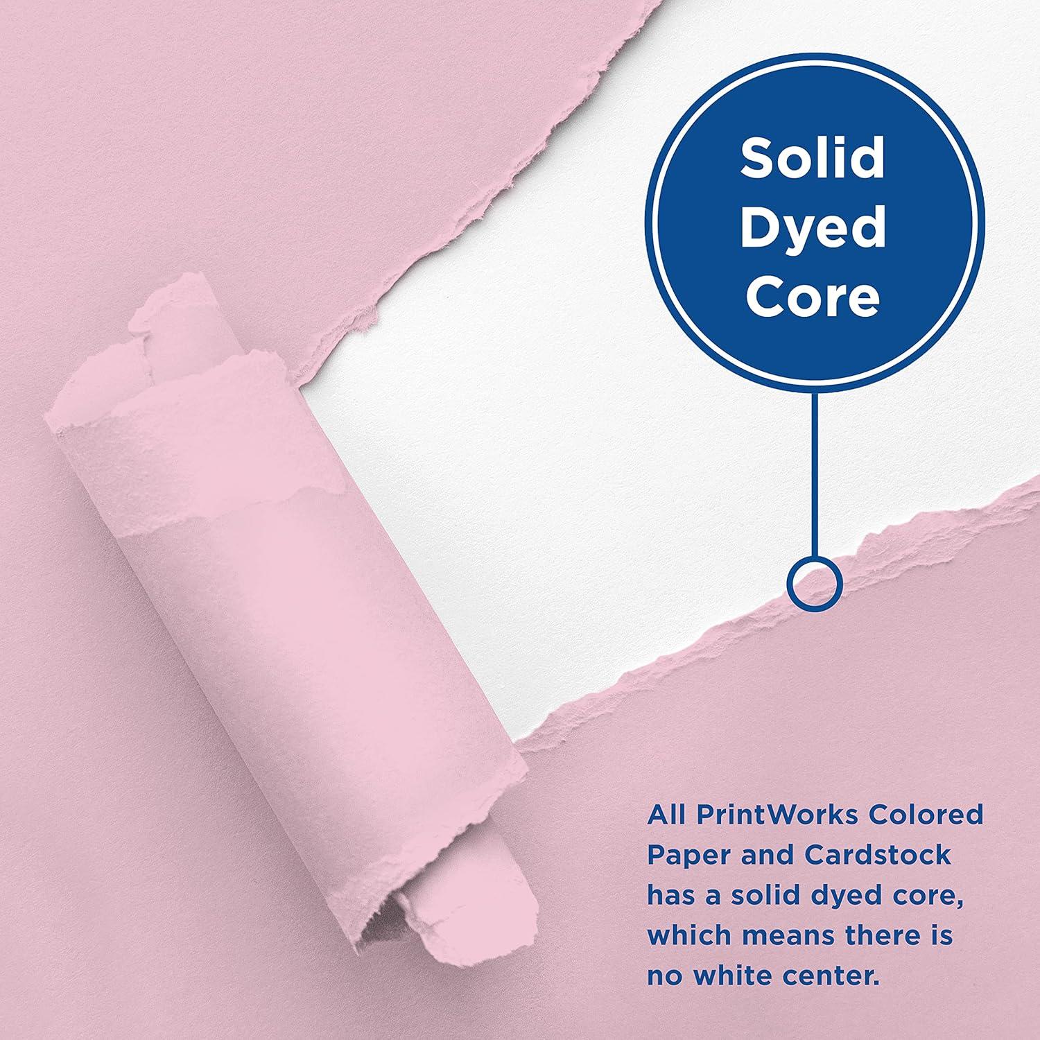 imagePrintWorks Bright Cardstock 85quot x 11quot  50 Sheets  5 Assorted Primary Colors  Ideal for School ampamp Craft Projects  65 lb176 gsm  Made in the USA  FSC Certified 00682Pastel