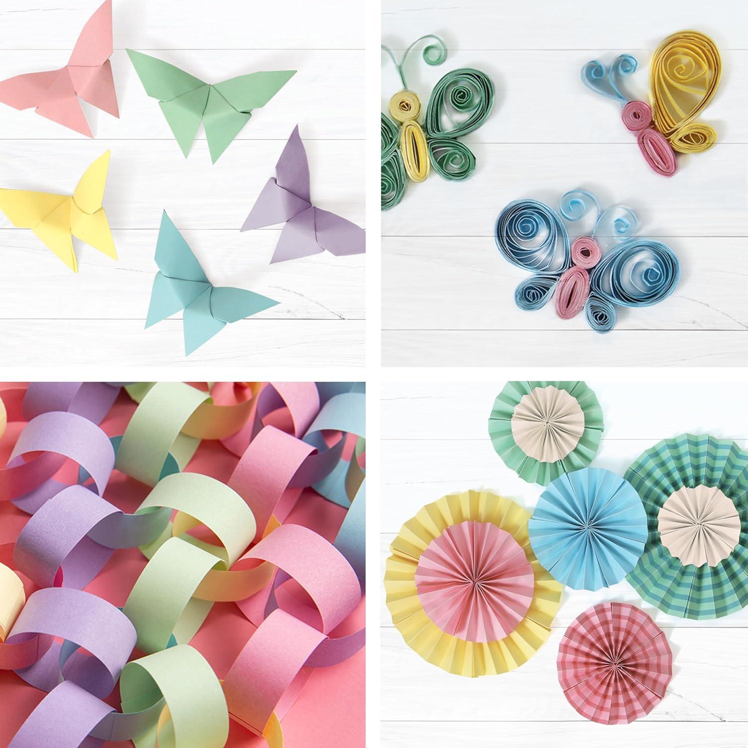 imagePrintWorks Bright Cardstock 85quot x 11quot  50 Sheets  5 Assorted Primary Colors  Ideal for School ampamp Craft Projects  65 lb176 gsm  Made in the USA  FSC Certified 00682Baby Blue  Pink  Buttercream  Lilac  Mint