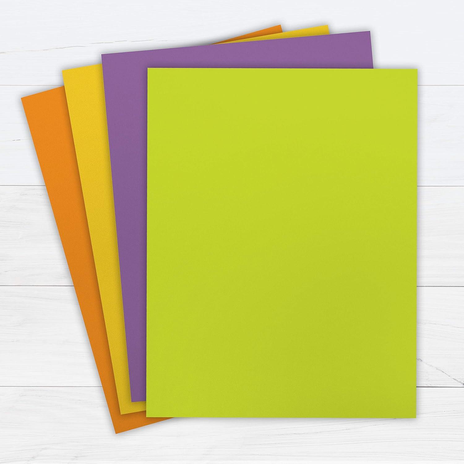 imagePrintWorks Bright Cardstock 85quot x 11quot  50 Sheets  5 Assorted Primary Colors  Ideal for School ampamp Craft Projects  65 lb176 gsm  Made in the USA  FSC Certified 00682Fiesta