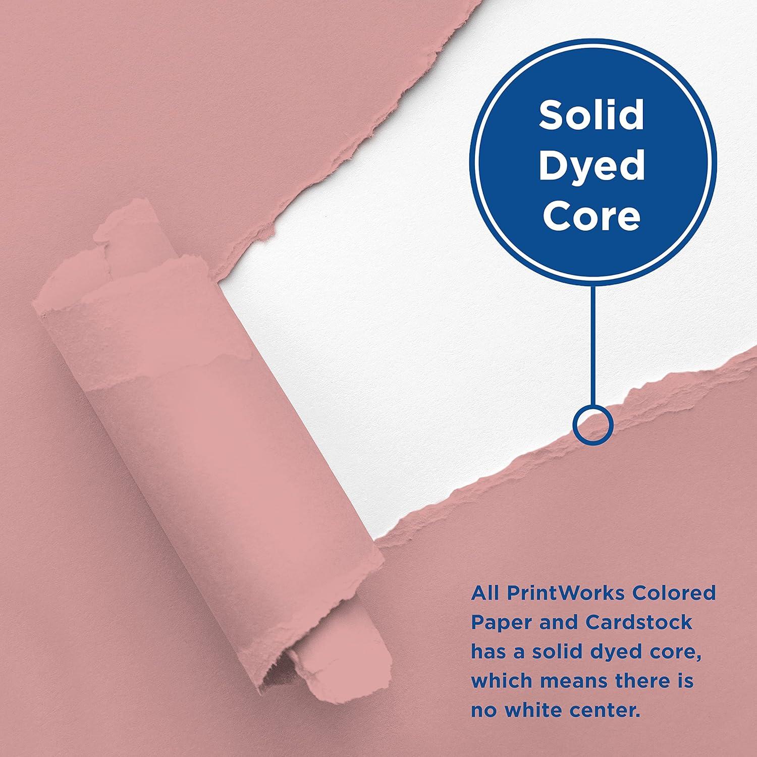 imagePrintWorks Bright Cardstock 85quot x 11quot  50 Sheets  5 Assorted Primary Colors  Ideal for School ampamp Craft Projects  65 lb176 gsm  Made in the USA  FSC Certified 00682Pastel
