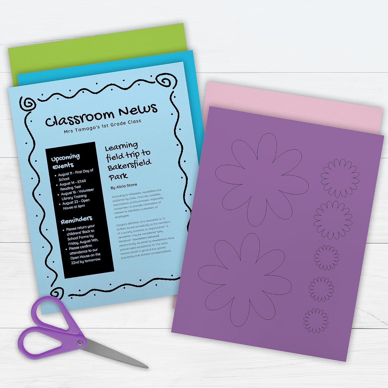imagePrintWorks Fantasy Land Cardstock Paper 85quot x 11quot  50 Sheets  5 Assorted Fantasy Colors  Ideal for School ampamp Craft Projects  67 lb147 gsm ampamp 65 lb176 gsm  Made in the USA 00664