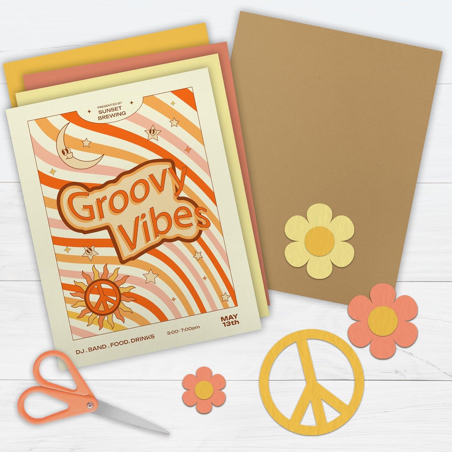 imagePrintWorks Groovy Cardstock Paper 85quot x 11quot  50 Sheets  5 Assorted Kraft ampamp Warm Colors  Ideal for School ampamp Craft Projects  67 90 ampamp 65 lb  Made in the USA 00694