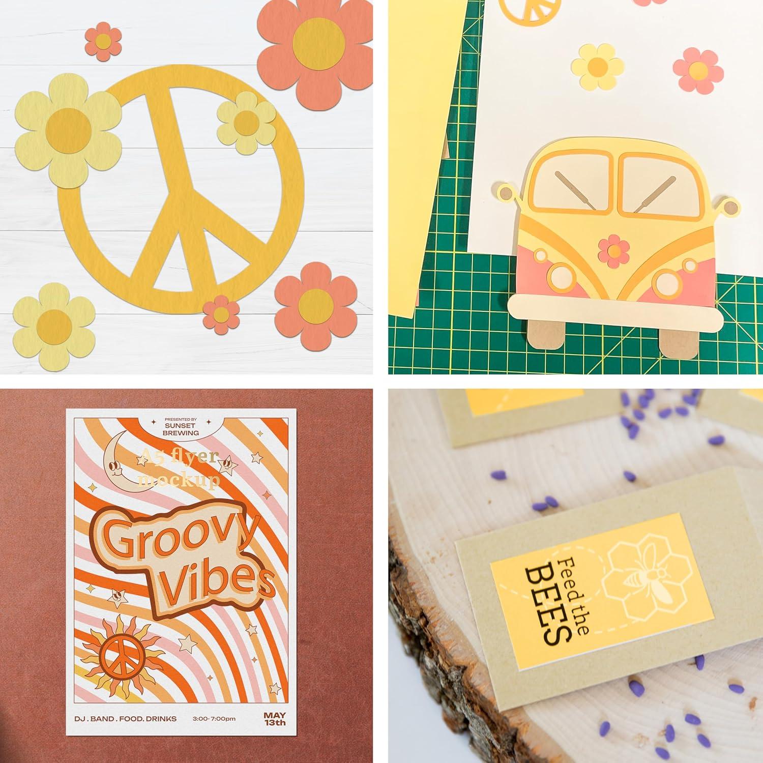 imagePrintWorks Groovy Cardstock Paper 85quot x 11quot  50 Sheets  5 Assorted Kraft ampamp Warm Colors  Ideal for School ampamp Craft Projects  67 90 ampamp 65 lb  Made in the USA 00694