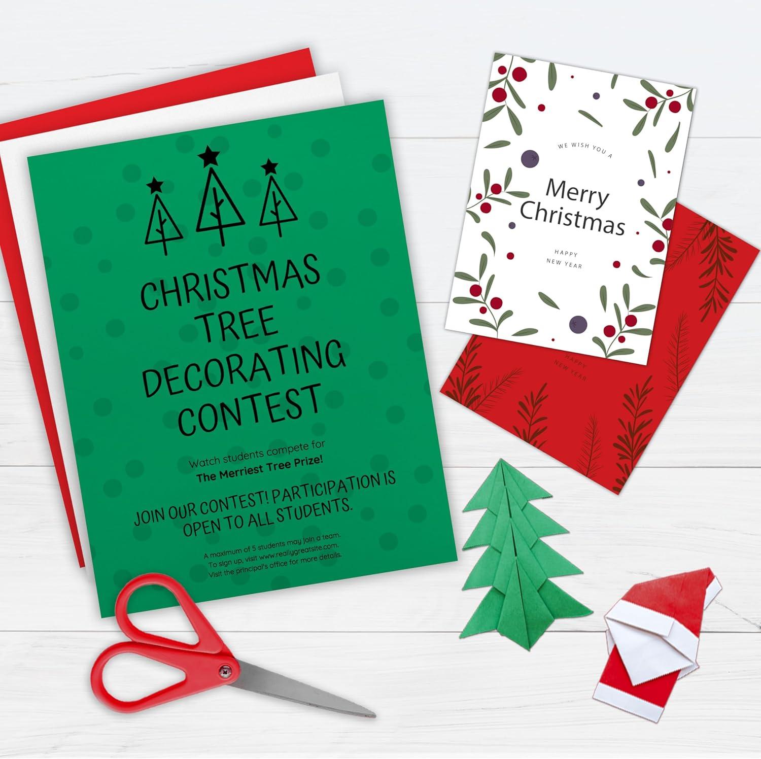 image:imagePrintWorks Holiday Paper 85 x 11 300 Sheets 3 Christmas Paper Colors Red Green amp White Ideal for School amp Craft Projects Made in The USA 24 lb89 GSM amp 28 lb105 GSM 00583