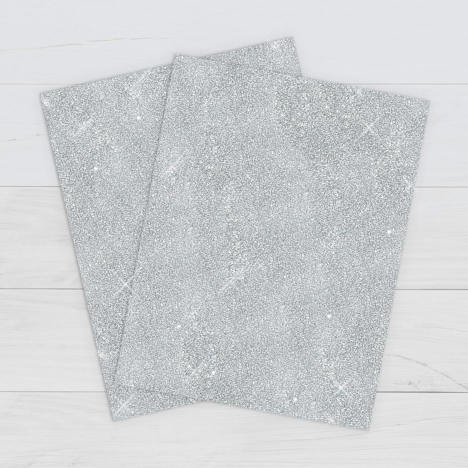 image:imagePrintWorks NoShed Printable Silver Glitter Cardstock 85 x 11 15 Sheets 104 lb280 gsm Silver Glitter Paper Sparkly Paper for School amp Craft Projects FSC Certified 0051585 x 11 Pack of 2