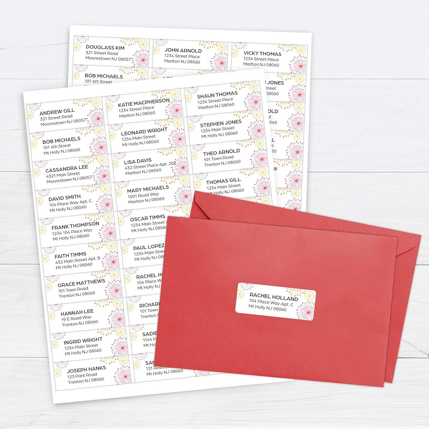 image:imagePrintworks White Matte Address Labels for Inkjet or Laser Printers or Copiers 100 Recycled 12 SheetsPack 1 inch x 2625 inch 0048712 Sheets